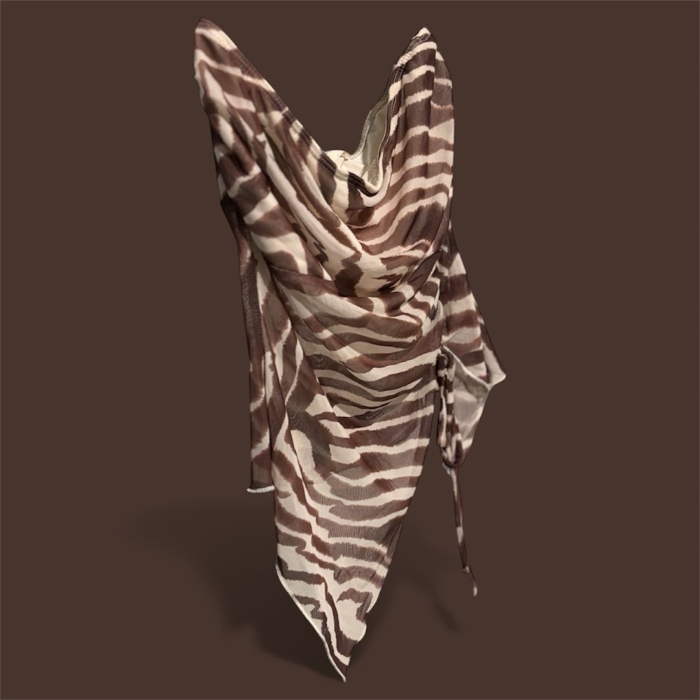 Y2K SLEEVELESS MESH LEOPARD TOP - Picture 5 of 7